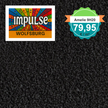 Vorwerk Amelie 9H20 dark – Velours Teppichboden 4 m – mit Preisangabe auf dem Bild